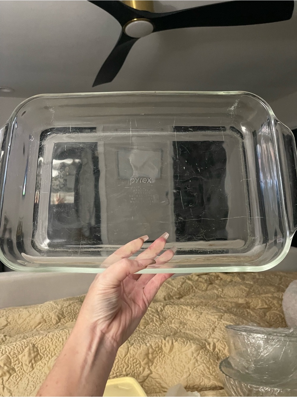 Vintage Pyrex Clear Glass Rectangular Baking Dish - Transparent Glass - Picture 4 of 5